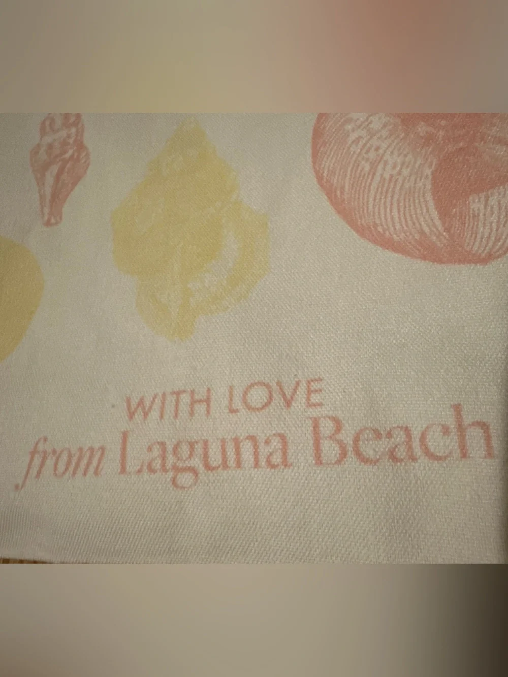 Gorjana Pastel Seashell Canvas Tote - Pink, Yellow, Blue